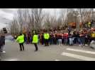 Derby Lens-Lille : les supporters donnent de la voix avant le départ du bus