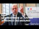 Éric Dupond-Moretti annonce la création d'une fonction d'attaché de justice, lors d'une visite à Reims