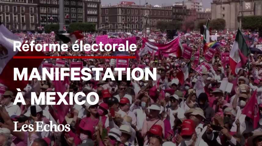 Illustration pour la vidéo Mexique : des milliers de manifestants contre une réforme électorale
