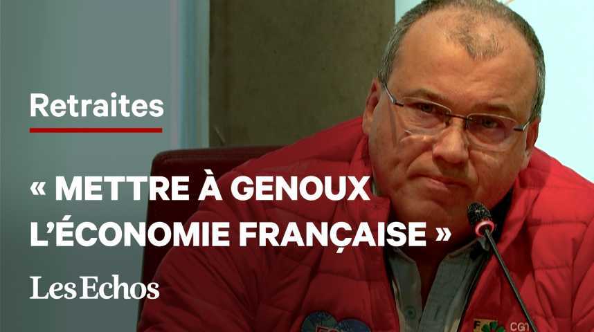 Illustration pour la vidéo Retraites : la CGT appelle à « mettre à genoux l'économie française »