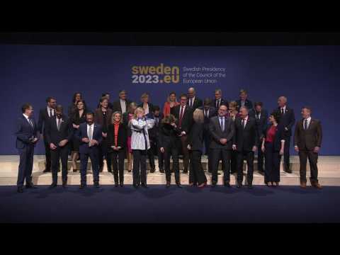 EU Energy Ministers take group photo at Stockholm meeting