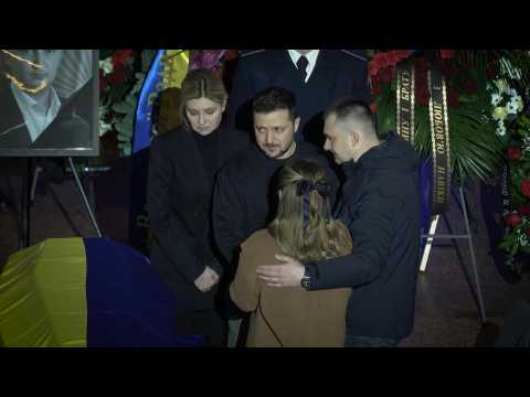 Zelensky attends funeral of helicopter crash victims