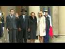 Macron welcomes to the Elysee Palace Ivorian President Alassane Ouattara