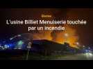 L'entrepirse Billiet Menuiserie ravagée par un incendie