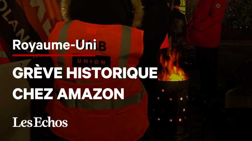 Illustration pour la vidéo Grève historique d’employés d’Amazon au Royaume-Uni