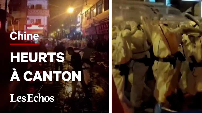 Illustration pour la vidéo Chine : heurts entre manifestants et police à Canton