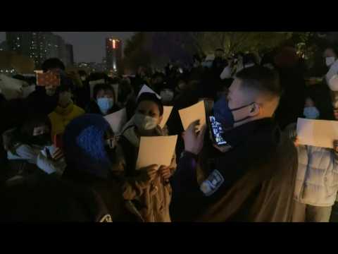 Protest in Chinese capital against zero-Covid policy