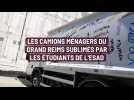 Les camions ménagers du Grand Reims sublimés par les étudiants de l'Esad
