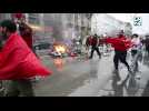 De gros débordements ont éclaté dans le centre de Bruxelles après la victoire du Maroc