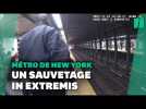 Les images d'un incroyable sauvetage dans le métro new-yorkais