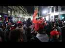 Une grande foule célèbre la victoire du Maroc dans les rues de Bruxelles