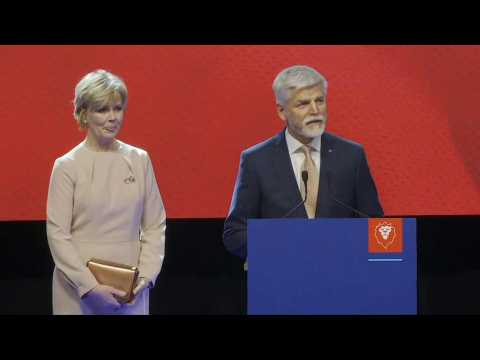 Former NATO general Petr Pavel reacts to the results of the second round of presidential election