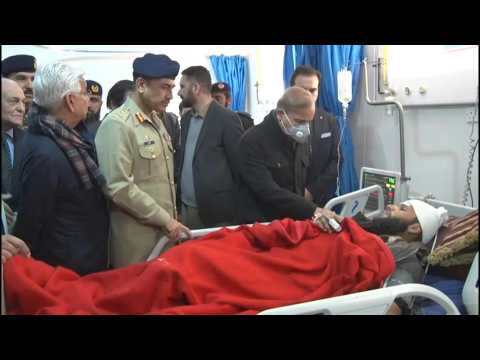 Pakistan PM Sharif meets with emergency workers and mosque blast victims