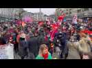 Valenciennes : Cortège des manifestants du 31 janvier