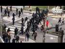 VIDÉO. Grève du 31 janvier : gaz lacrymogène et barricades en feu, tensions à Nantes