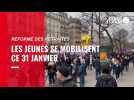 VIDÉO. Grève du 31 janvier : à Paris, les jeunes se mobilisent contre la réforme des retraites