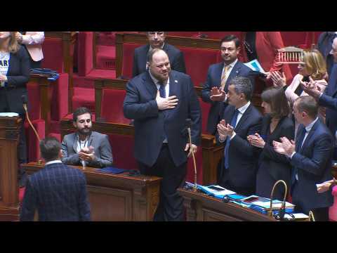 Ukrainian Parliament Speaker applauded at French National Assembly