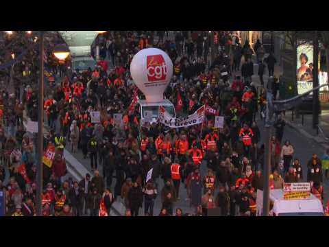 Paris protesters cleared at end of pension reform march