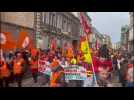 Manifestation contre la réforme des retraites en cours à Romilly-sur-Seine