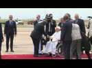 Pope Francis is greeted in Kinshasa, DRC