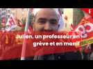 Annecy : Julien, professeur de SVT, fait partie des manifestants