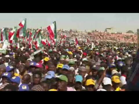 Nigerian presidential candidate Atiku Abubakar holds campaign rally