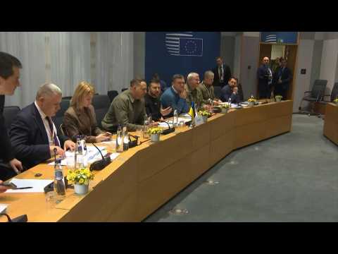 Ukrainian President Zelensky meets with European leaders