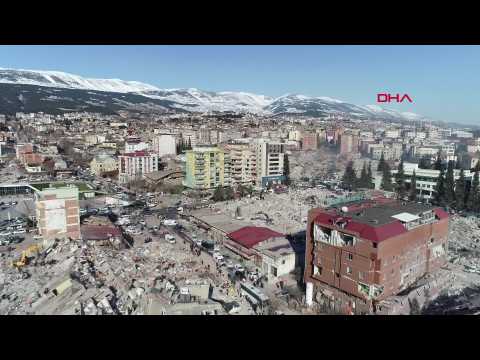 Aerial images show widespread destruction in Kahramanmaras, Turkey