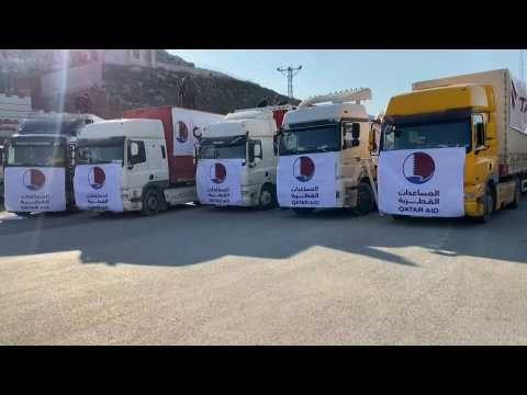 Qatari quake aid convoy reaches rebel-held Syria
