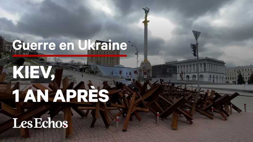Illustration pour la vidéo Kiev, la vie un an après le début de la guerre