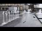 VIDEO. Premiers essais des fontaines au coeur du projet Feydeau-Commerce à Nantes