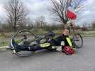 VIDÉO. Handbike : Andy Biré, 22 ans, parcourt la Mayenne avec son vélo couché