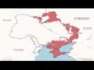 Un an de guerre en Ukraine : l'évolution du front en une minute