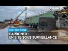Carbonex, un convoyeur de bois s'enflamme