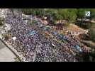 Défilé bleu-blanc à Jérusalem contre la réforme de la justice