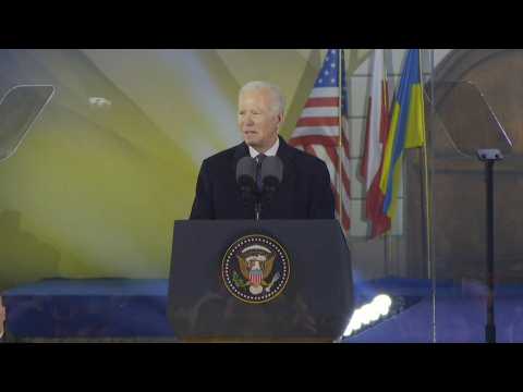 'Our support for Ukraine will not waver', US President Biden tells Warsaw crowd