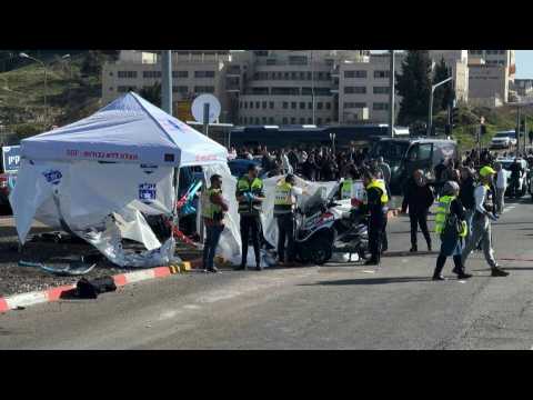 Police, medics gather at scene of 'ramming attack' in Jerusalem
