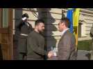 Ukraine's president Zelensky welcomes Sweden's PM Kristersson in Kyiv