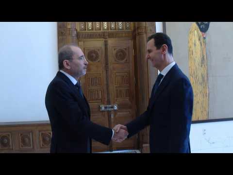 Syria's al-Assad meets visiting Jordanian FM, a first since 2011