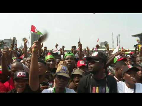 Nigerian presidential candidate Peter Obi attends rally in Lagos