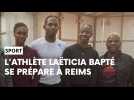 Laetita Bapté en stage à Reims en salle (athlétisme)