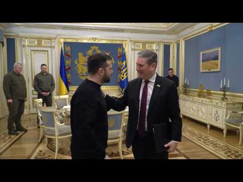 UK opposition leader Keir Starmer meets Zelensky in Ukraine