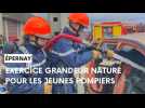 Les Jeunes sapeurs-pompiers d'Epernay en manoeuvre
