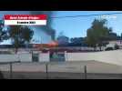 VIDEO. Près d'Angers : le lycée Saint-Aubin la Salle en proie aux flammes