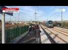 VIDEO. Premier train sur le nouveau tracé ferroviaire de Donges