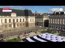 VIDÉO. Le plus grand drapeau breton déployé à Rennes