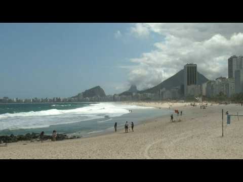 Images of Copacabana beach on Brazil's presidential election day