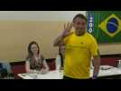 Brazil incumbent Bolsonaro votes in presidential election