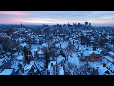 AERIAL SHOTS of monster storm aftermath in Buffalo, New York