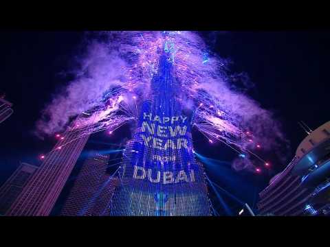 Fireworks light up the sky over Dubai's Burj Khalifa to welcome 2023